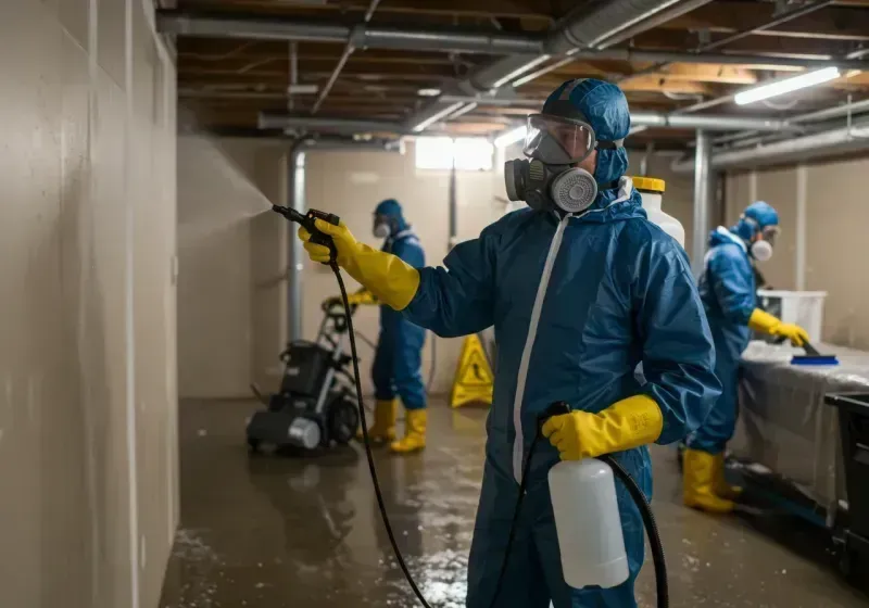 Basement Sanitization and Antimicrobial Treatment process in University Heights, IA