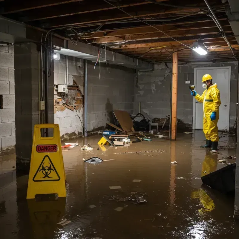 Flooded Basement Electrical Hazard in University Heights, IA Property